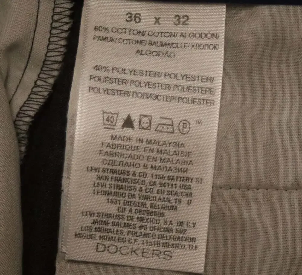 Dockers Classic Fit Men's Flat Front Dress Pants, Dark Brown, Size 36x32